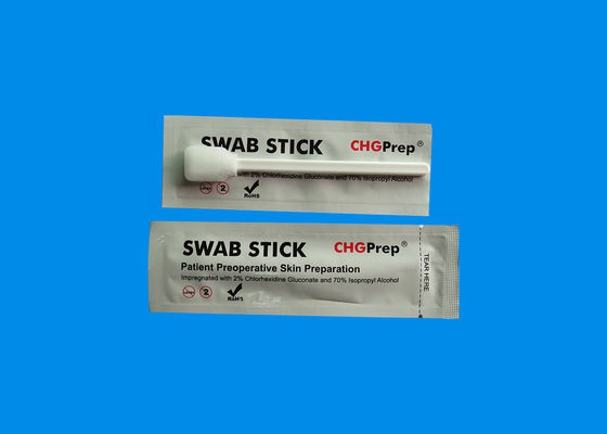 KC 70٪ الکل IPA و 2٪ کلرهگزیدین گلوکونات Chg Swabsticks فوم نکته
