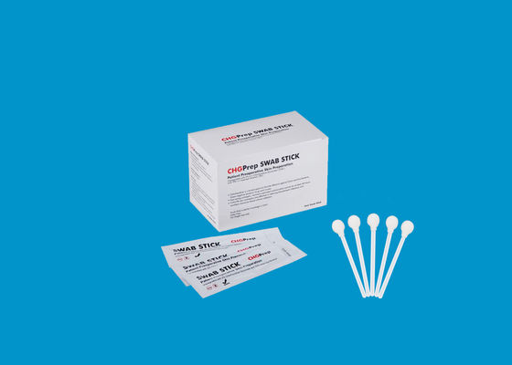 کلرهگزیدین Gluconate Prep CHG Swab 132mm Foam 2٪ CHG + 70٪ IPA