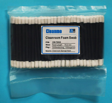 سواب های اتاق تمیز دسته مشکی CM FS920 با سر اسفنجی گرد