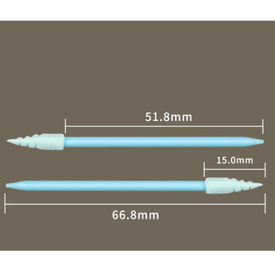 CM-FS751 یک نوک سلول باز یکبار مصرف فوم سواب استیک سر مارپیچ نوک‌دار صنعتی