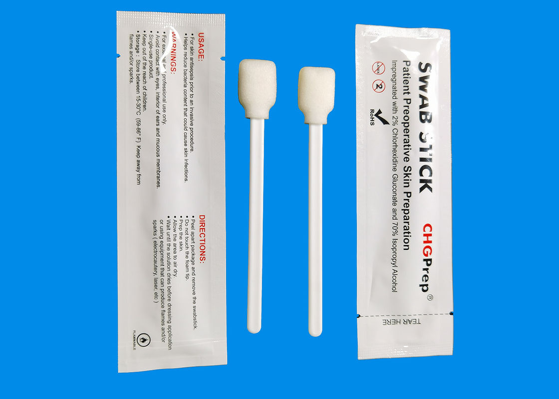 تمیز کردن ضد عفونی کننده پوست CHG سواب 2 And و 70 IP IPA الکل پزشکی اسفنج اسفنج سواب